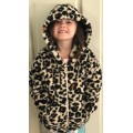 Faux Fur Hooded Animal Print Child Jacket - So Soft!